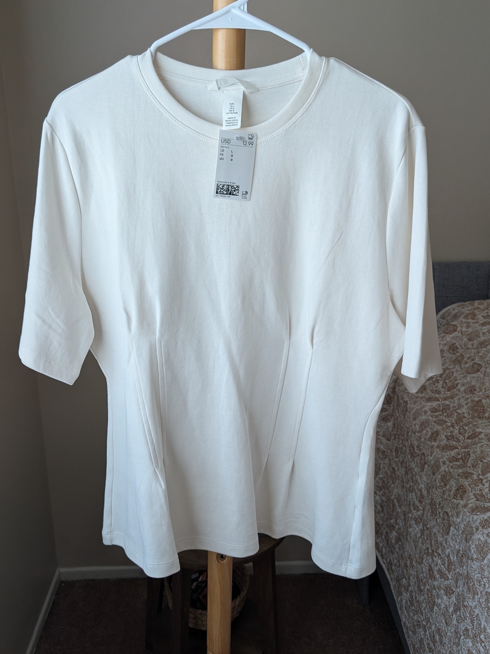 H&M Women's Crewneck Short-Sleeve Fitted Top